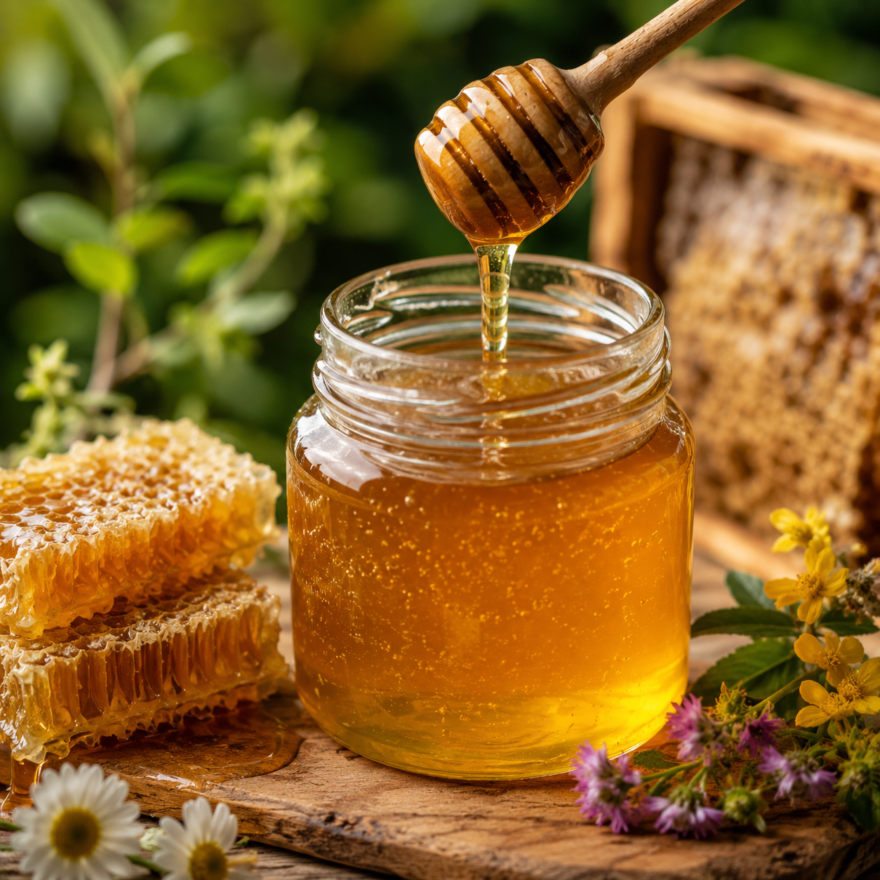 Raw unadulterated honey