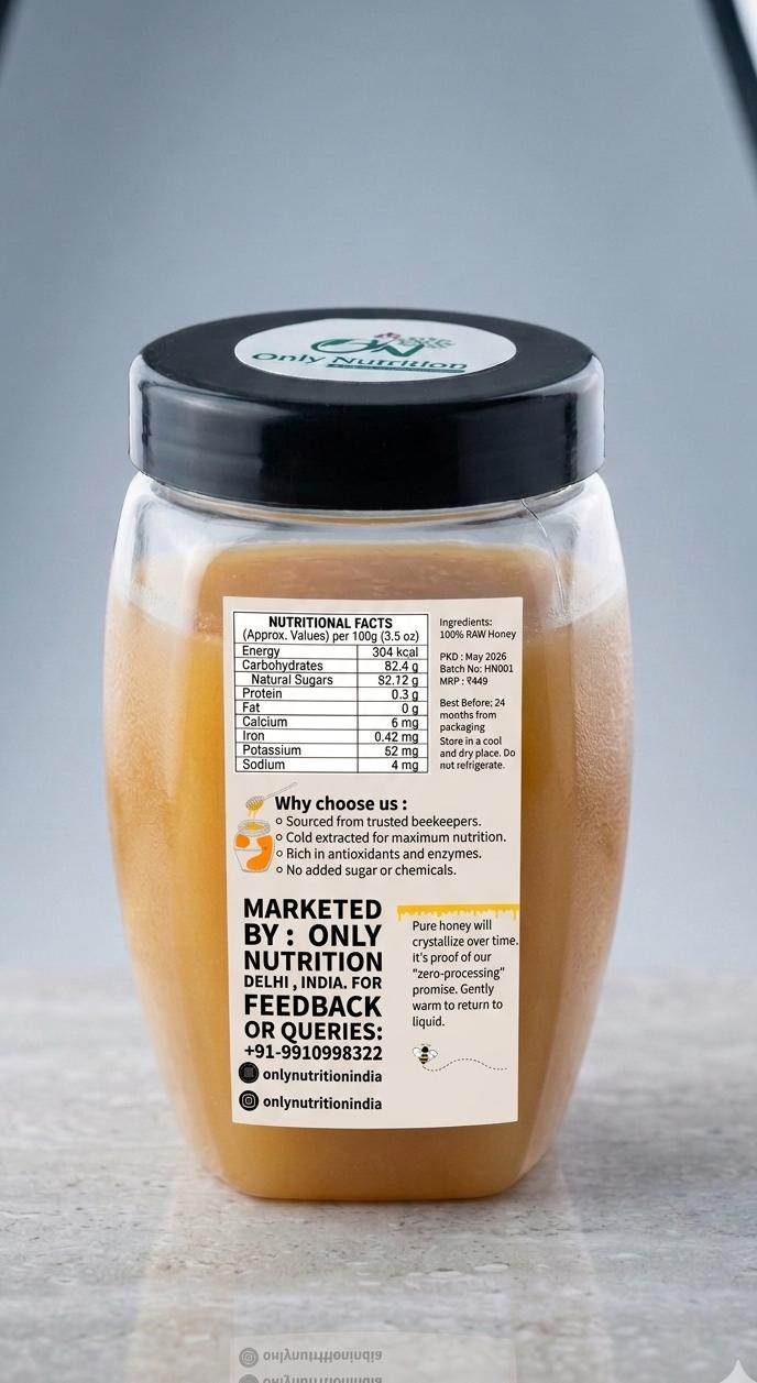 Only Nutrition Raw Mustard Honey (100% Pure & Naturally Crystallized) - Image 3