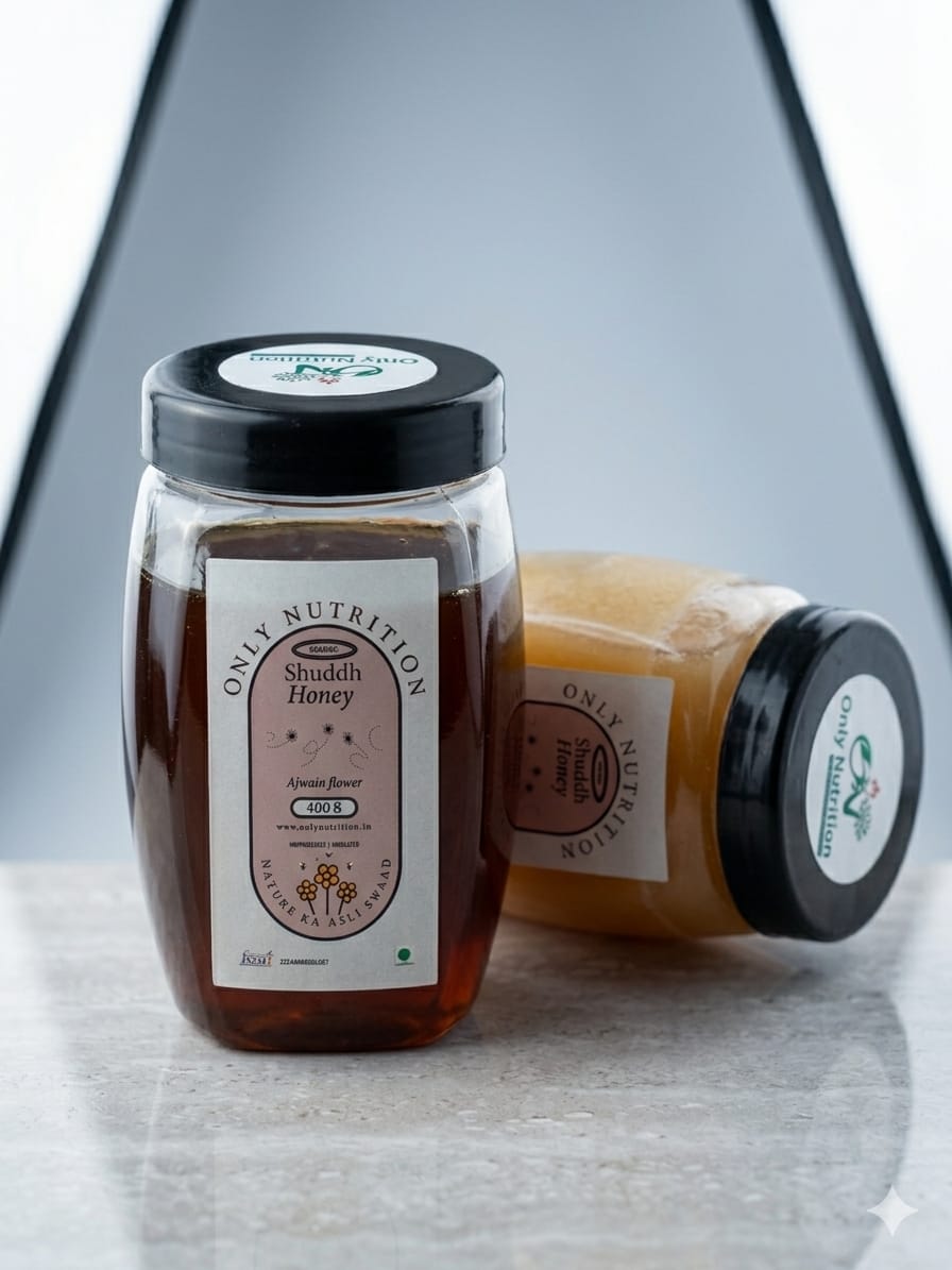 Honey in glass jars