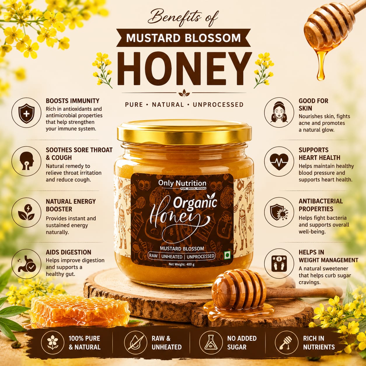 Raw Mustard Honey - Image 2